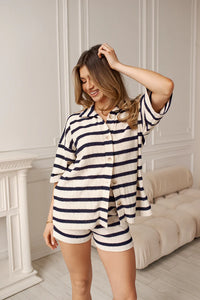 Haut Myla Navy Stripes