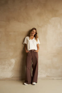 Pantalon Harper brun