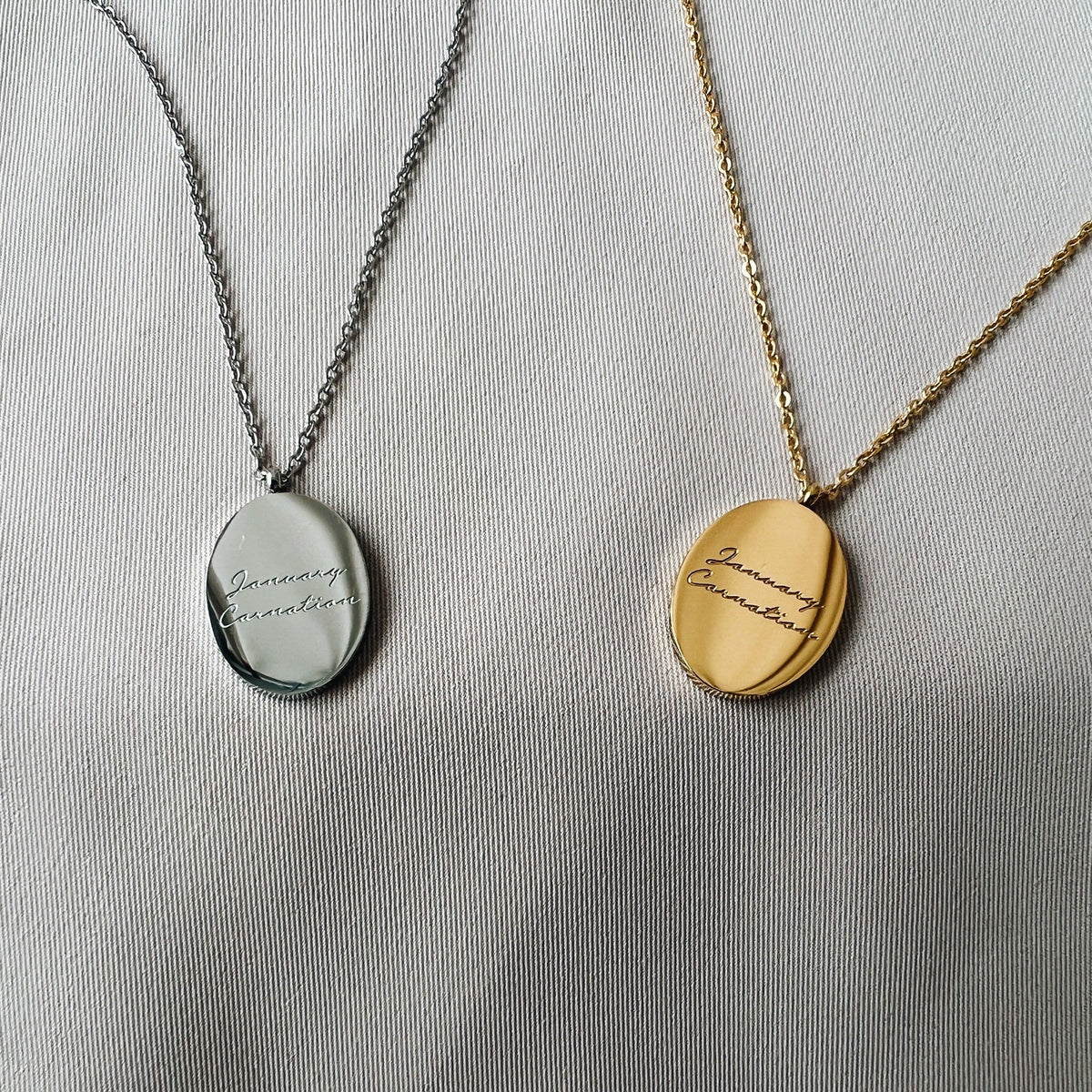 Collier Fleurs De Naissance Or - Janvier