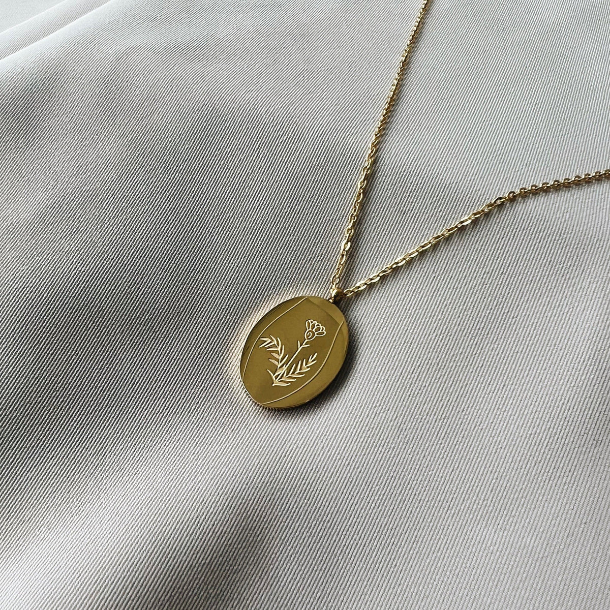 Collier Fleurs De Naissance Or - Janvier