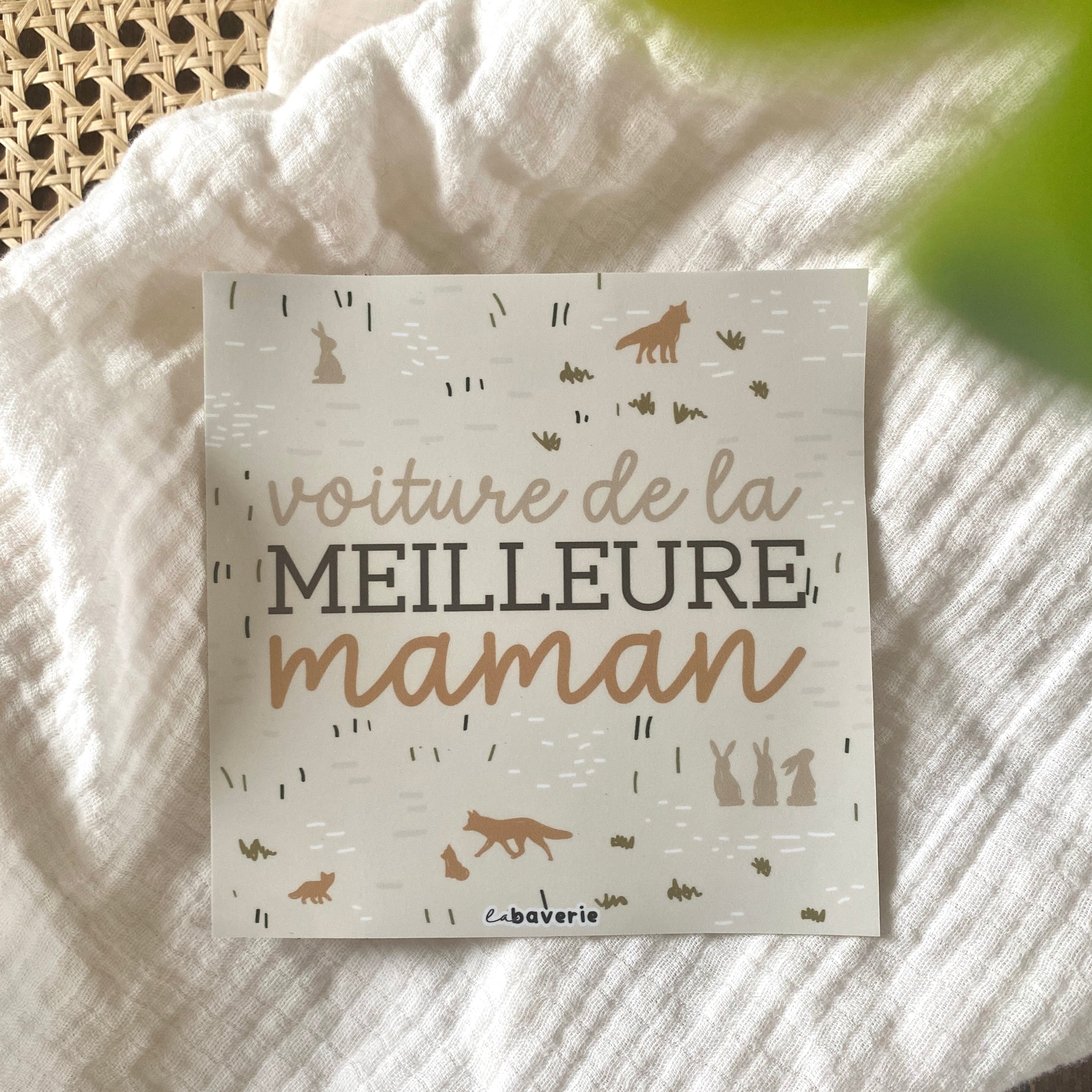Autocollant Voiture « Voiture De La Meilleure Maman »