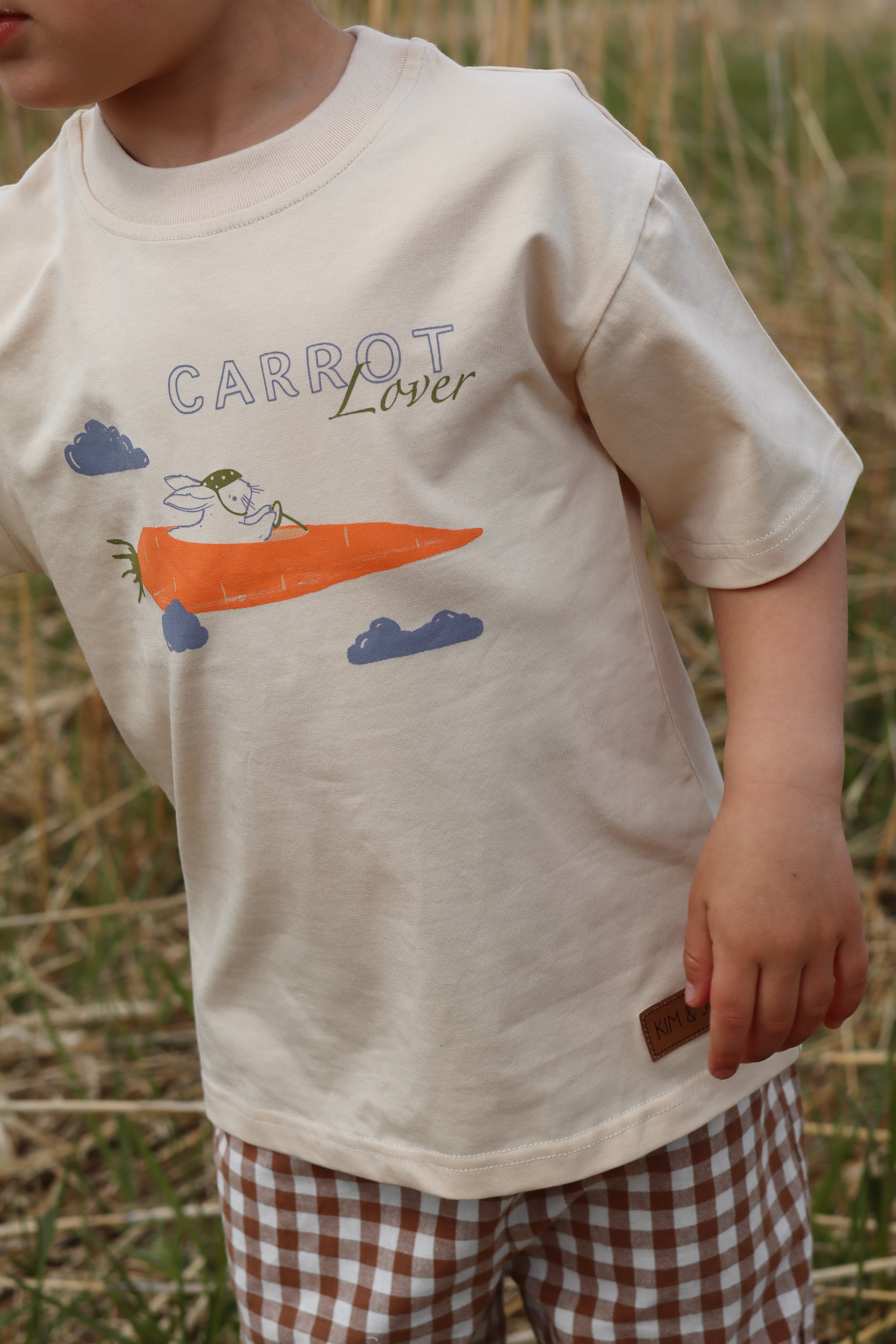 T-Shirt Évolutif Beige Imprimé Carrot Lover