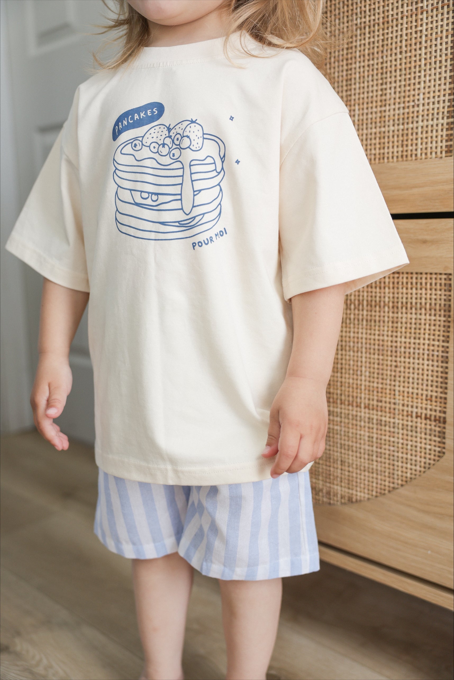 T-Shirt Évolutif Crème Imprimé Pancakes Pour Moi