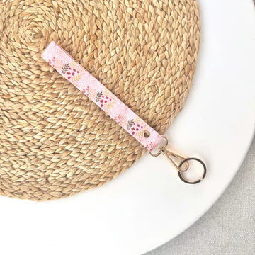 Lanière Courte Rose Fleurie