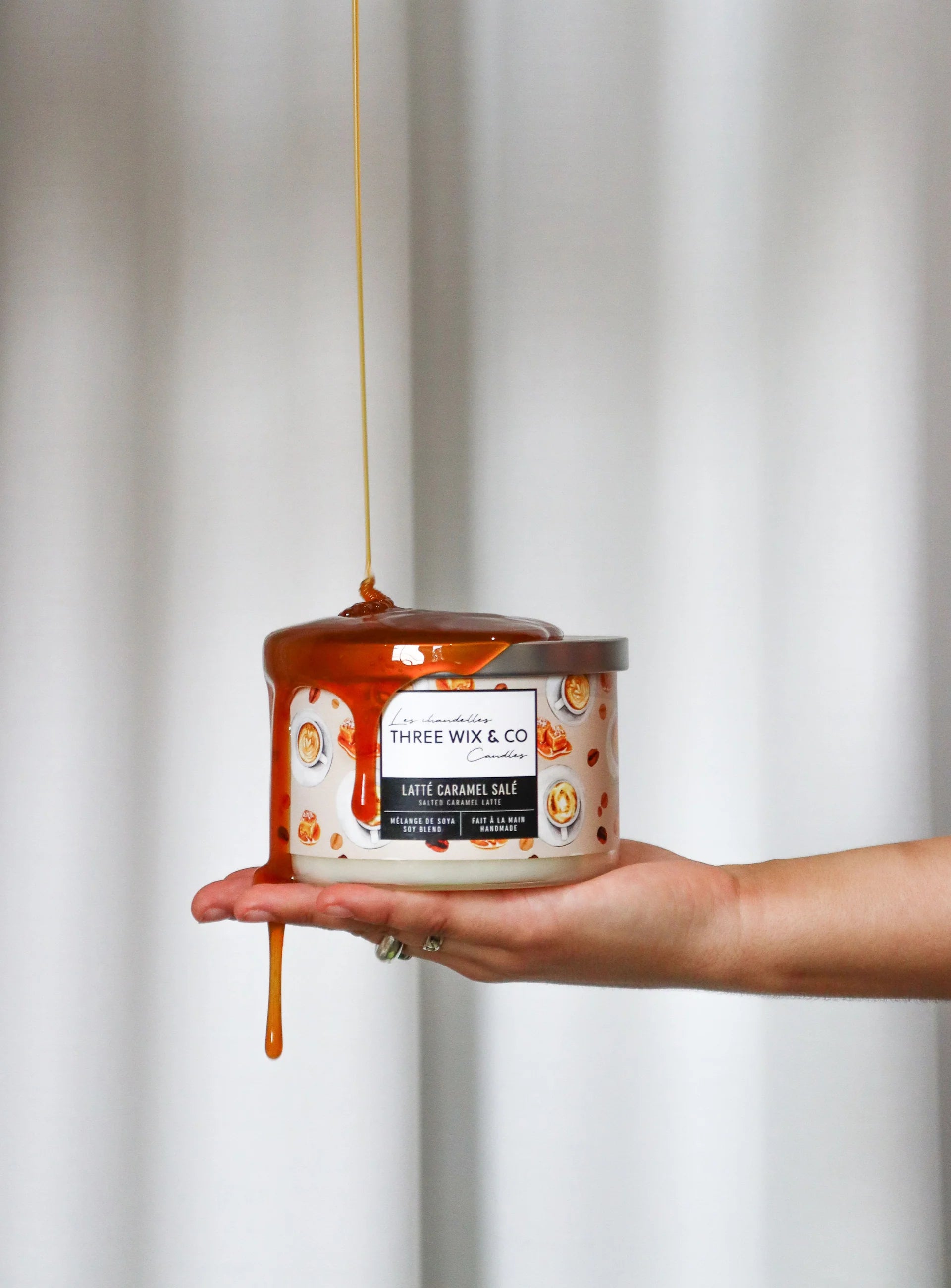 Chandelle 3 Mèches Latté Caramel Salé