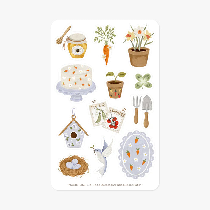 Autocollant Passion Jardin - Illustrée Par Marie-Lise