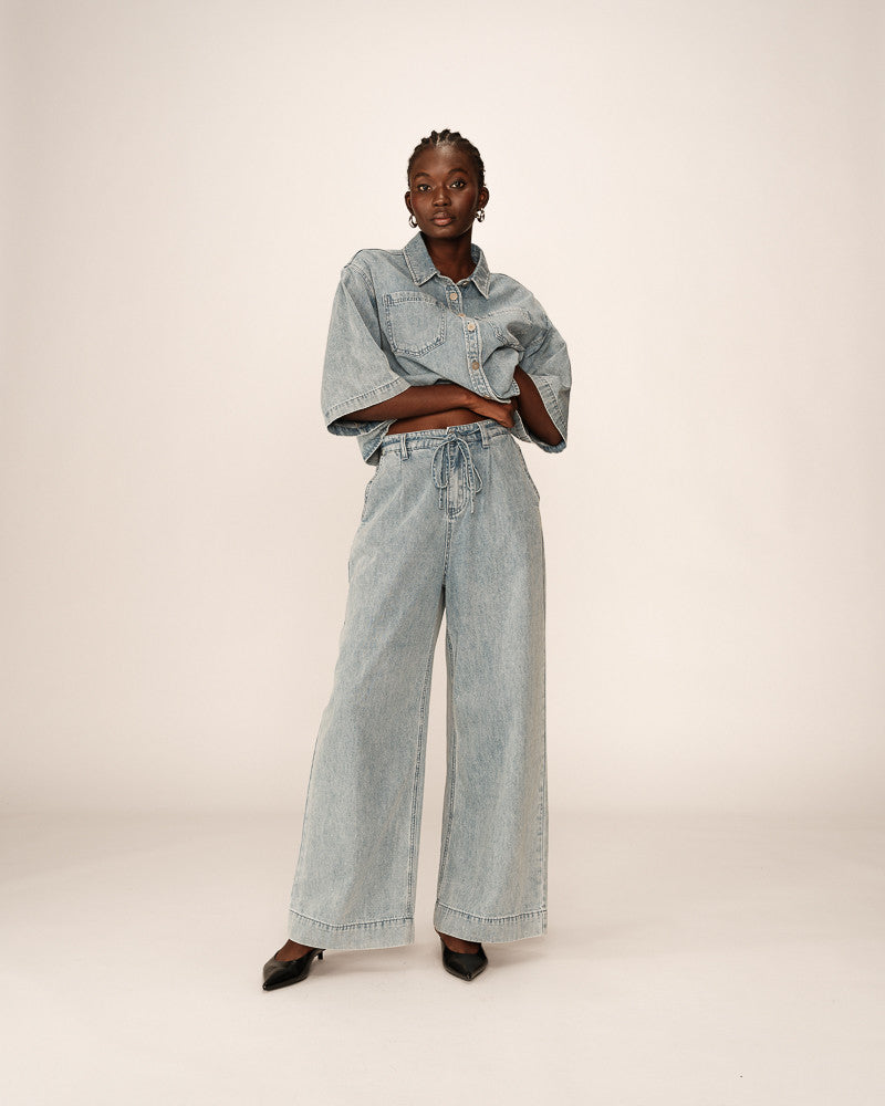 Jean Baggy Oversize Pompon