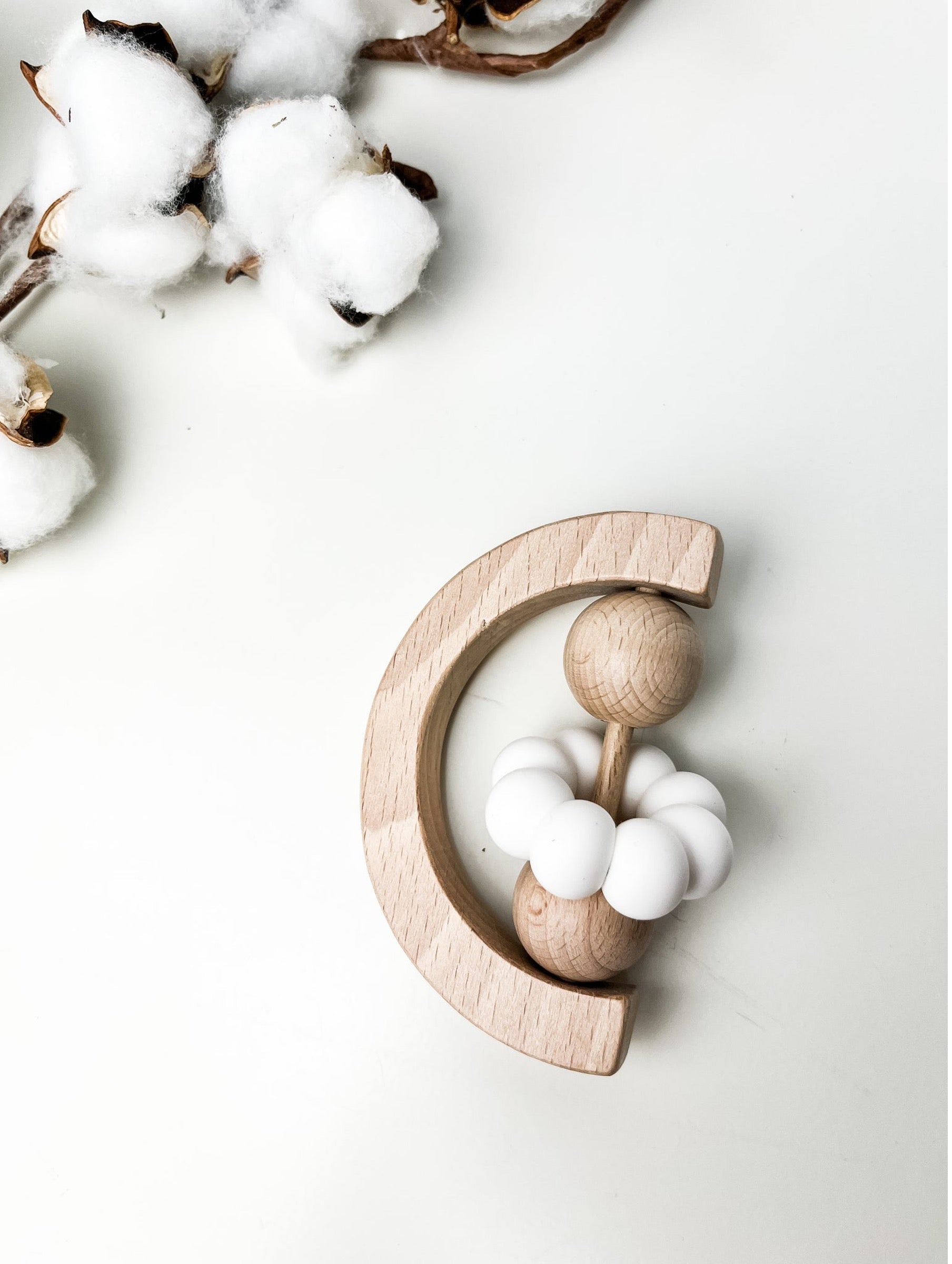 Jouet De Dentition Montessori Blanc