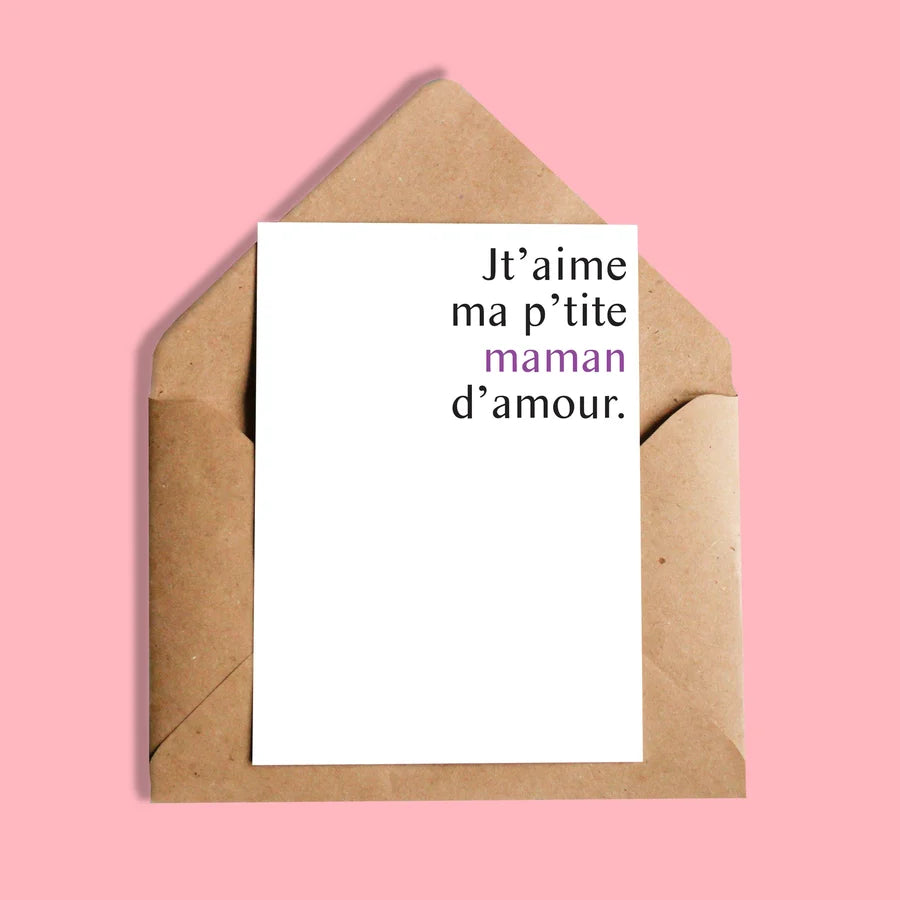 Carte Jt'aime Ma P'tite Maman D'amour