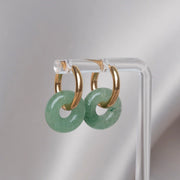 Boucles D'oreilles Les Tendances Or Vert Sauge