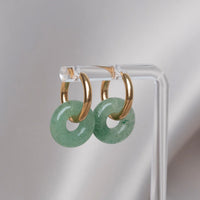 Boucles D'oreilles Les Tendances Or Vert Sauge
