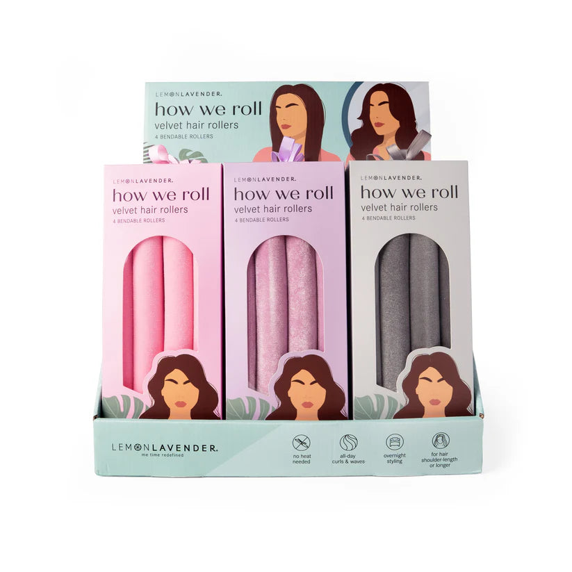 Bigoudis En Velours Mauve