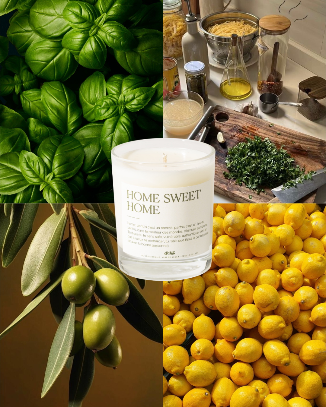 Chandelle Home Sweet Home (Olive & Basilic)