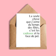 Carte Bonne Fête Face De Pet