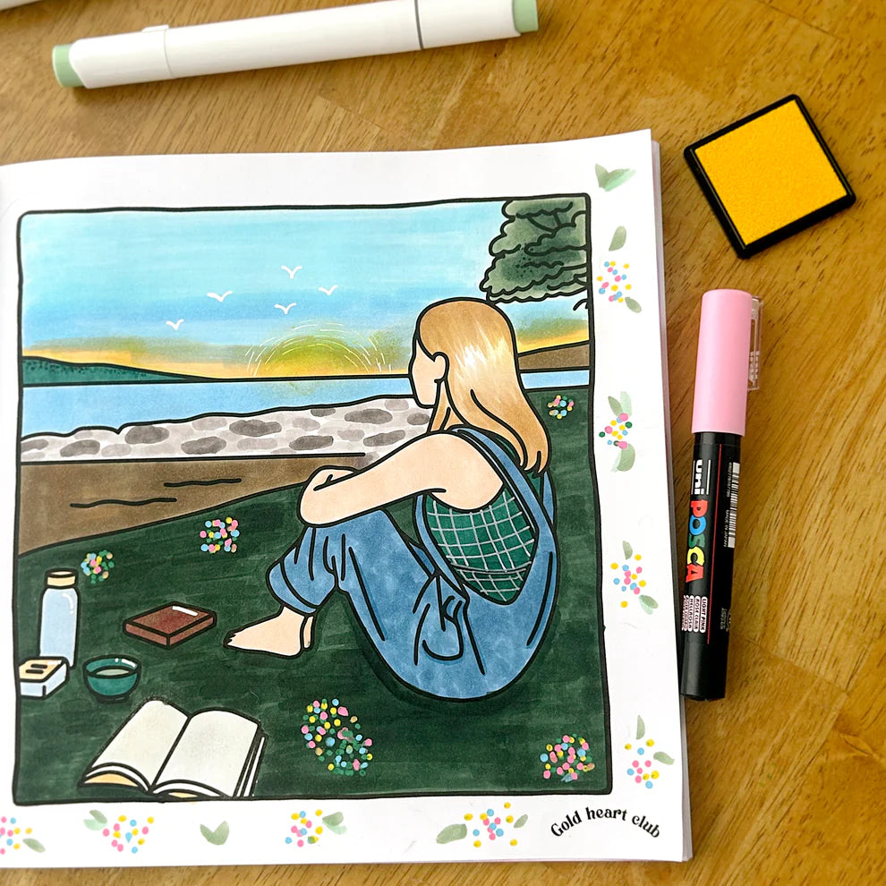 Livre À Colorier Gold Art Club Volume 5