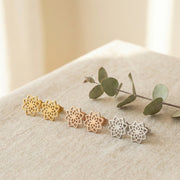 Boucles D'oreilles Mandala Or Rose