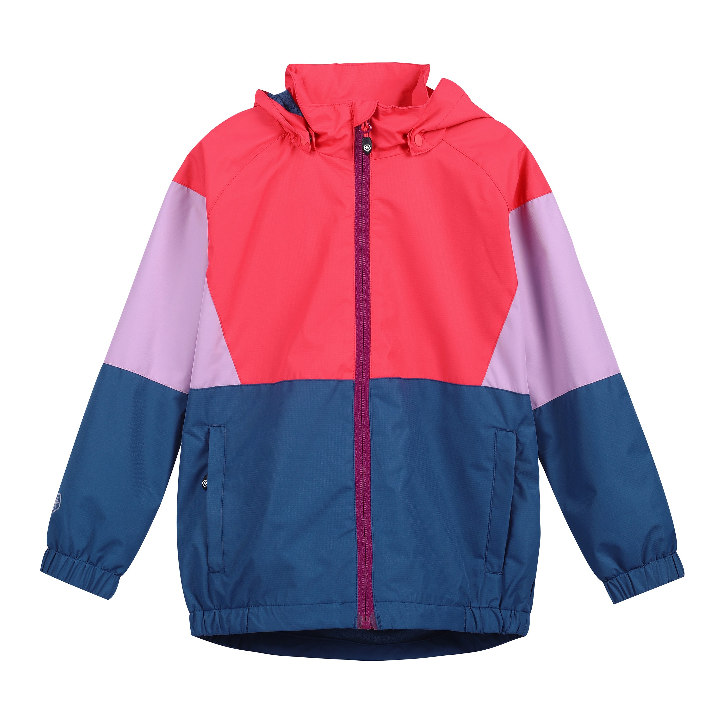 Manteau De Pluie Colorblock Rose