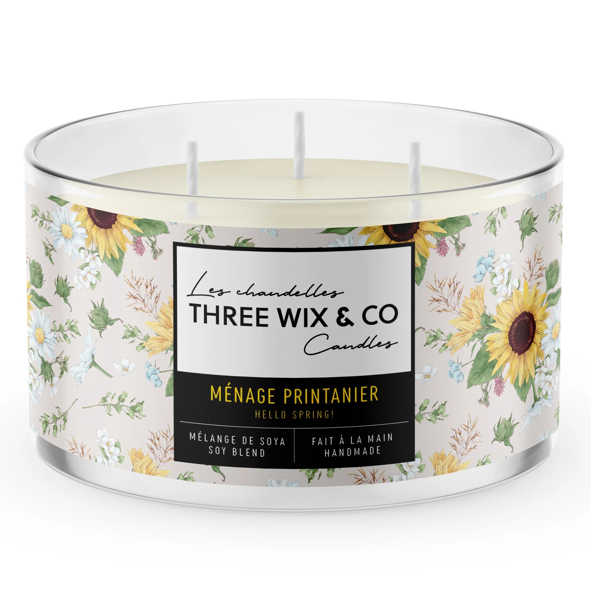 Chandelle À 3 Mèches Ménage Printanier
