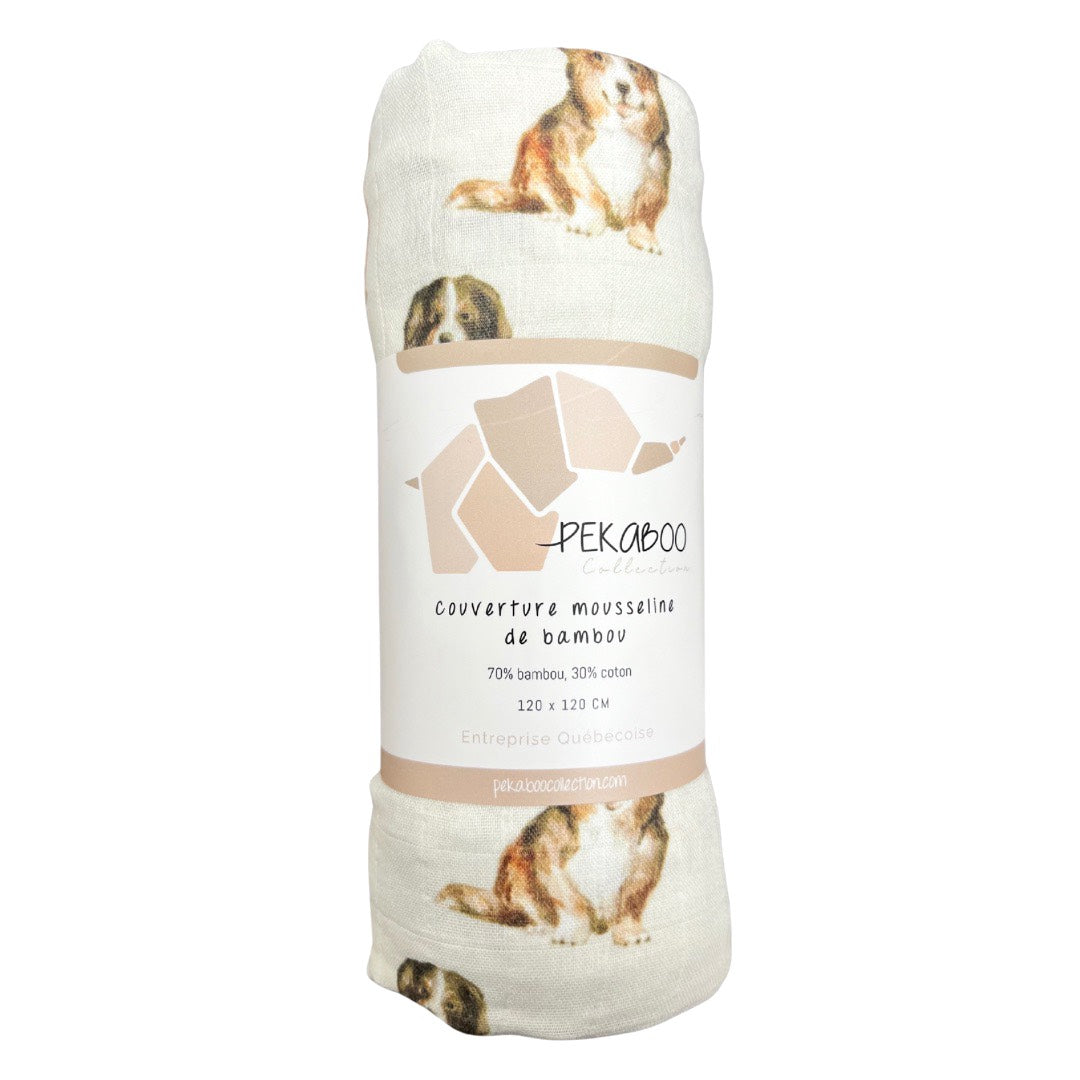Mousseline Bambou Chiens