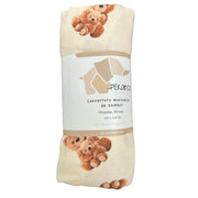 Mousseline Bambou Ourson Beige Baby