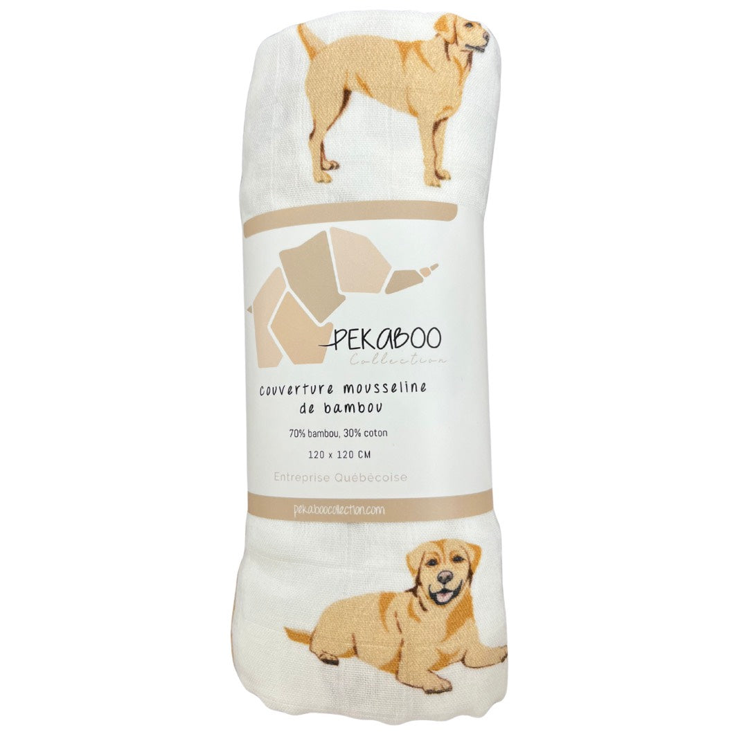 Mousseline Bambou Chien Labrador