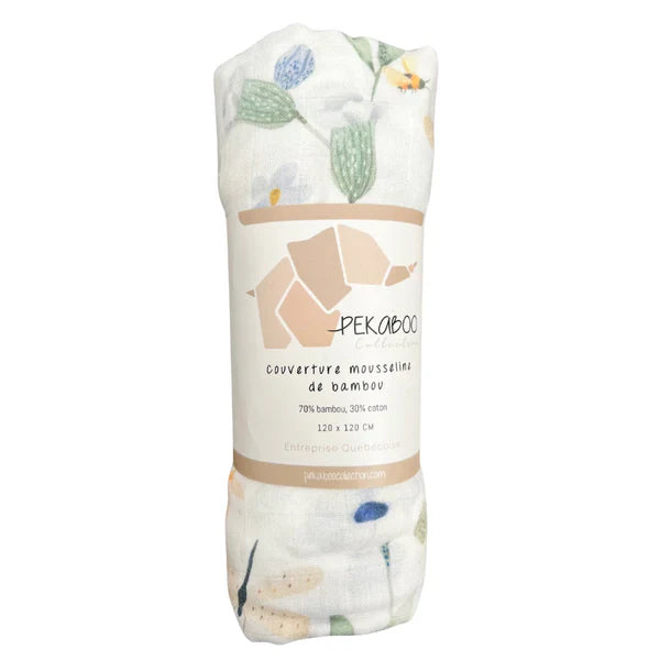 Mousseline Bambou Abeille & Libellule Du Printemps