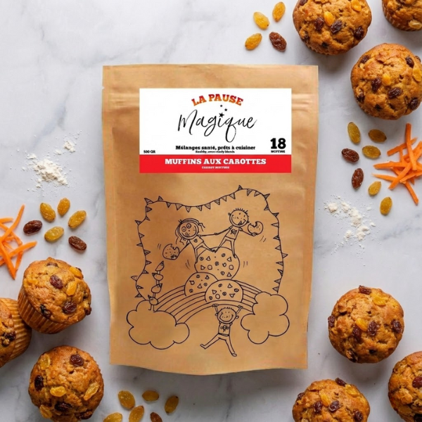 Muffins Aux Carottes & Raisins Dorés