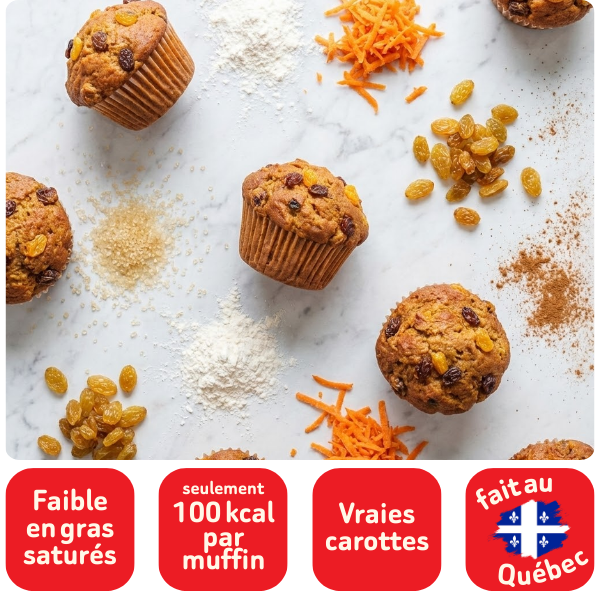 Muffins Aux Carottes & Raisins Dorés
