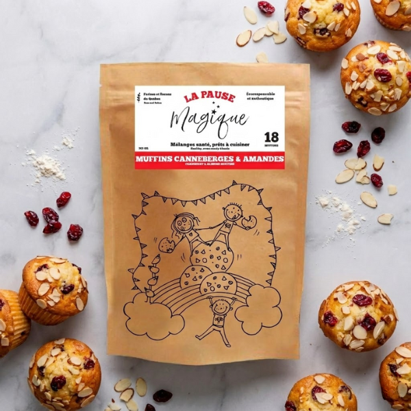 Muffins Canneberges & Amandes