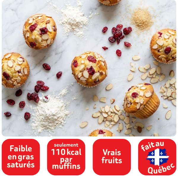 Muffins Canneberges & Amandes