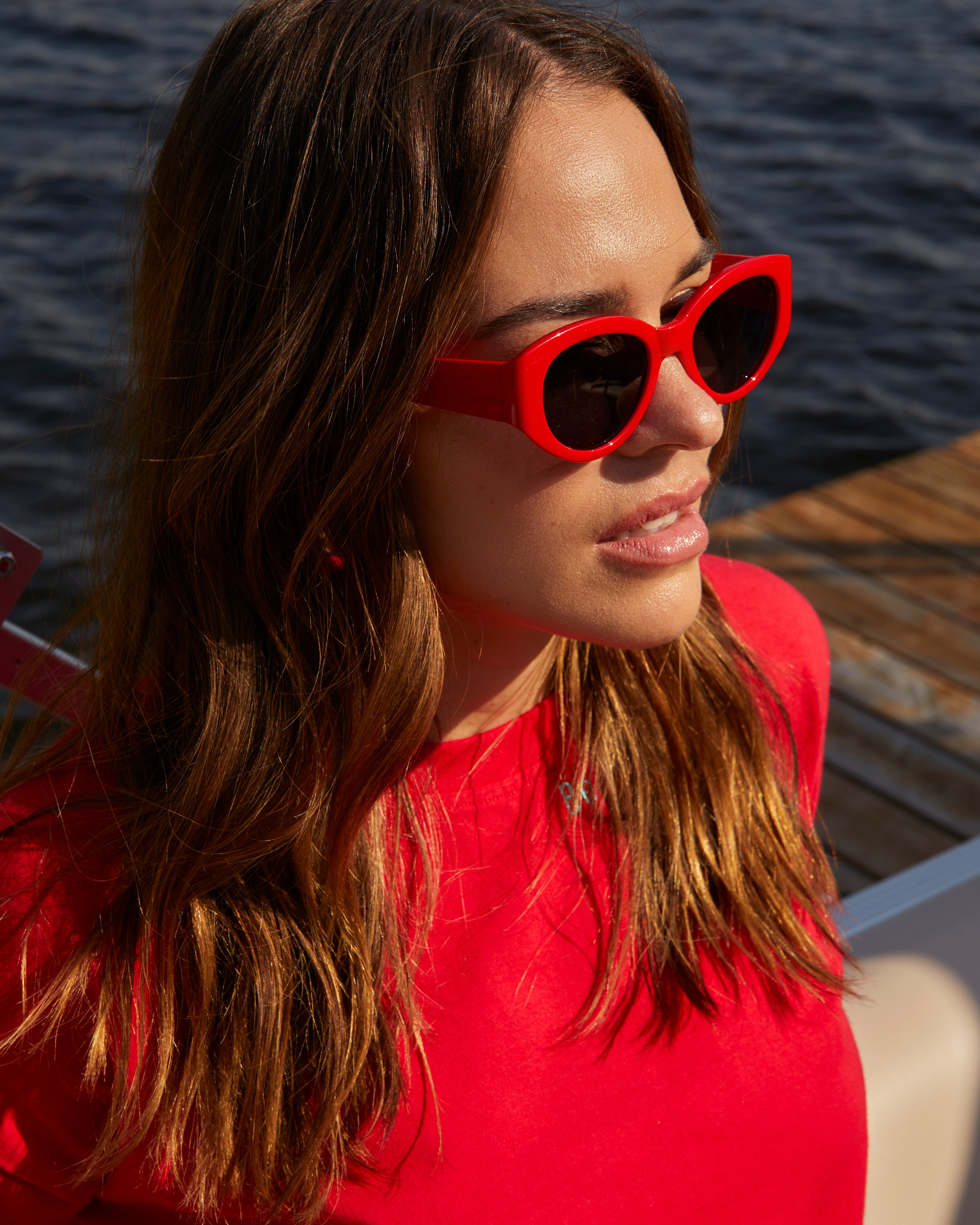 Lunette De Soleil Pour Femmes Rouge San Francisco