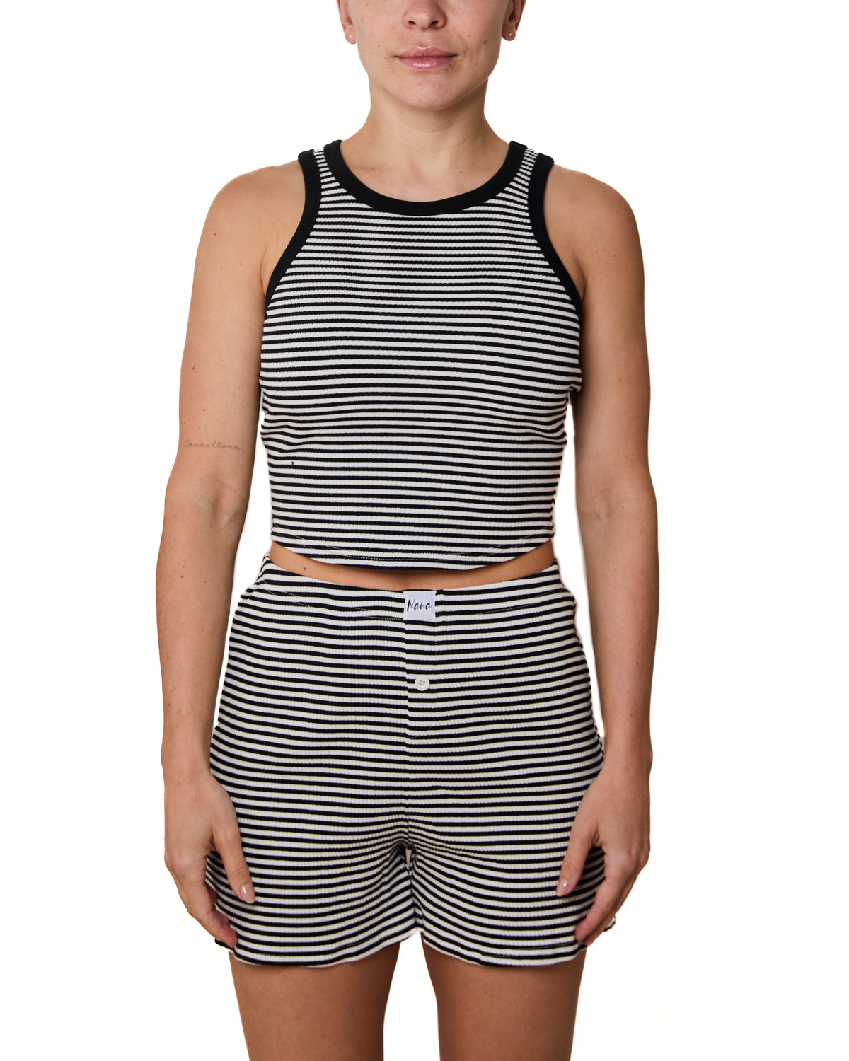 Shorts Sandra Lignes Noires Et Blanches