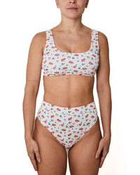 Bas De Bikini Genevieve Cotele Fleurs Et Pois