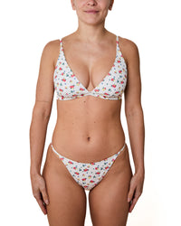 Haut De Bikini Emy Cotele Fleurs Et Pois