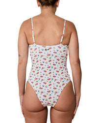 Maillot Une Piece Samantha Cotele Fleurs Et Pois