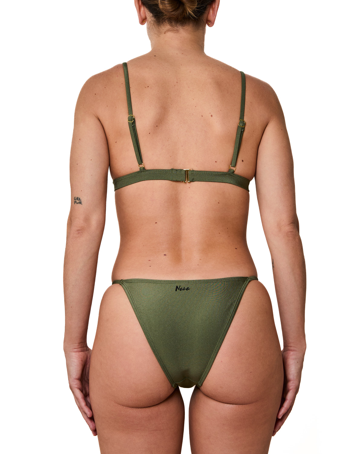 Haut De Bikini Emy Brillant Vert Khaki