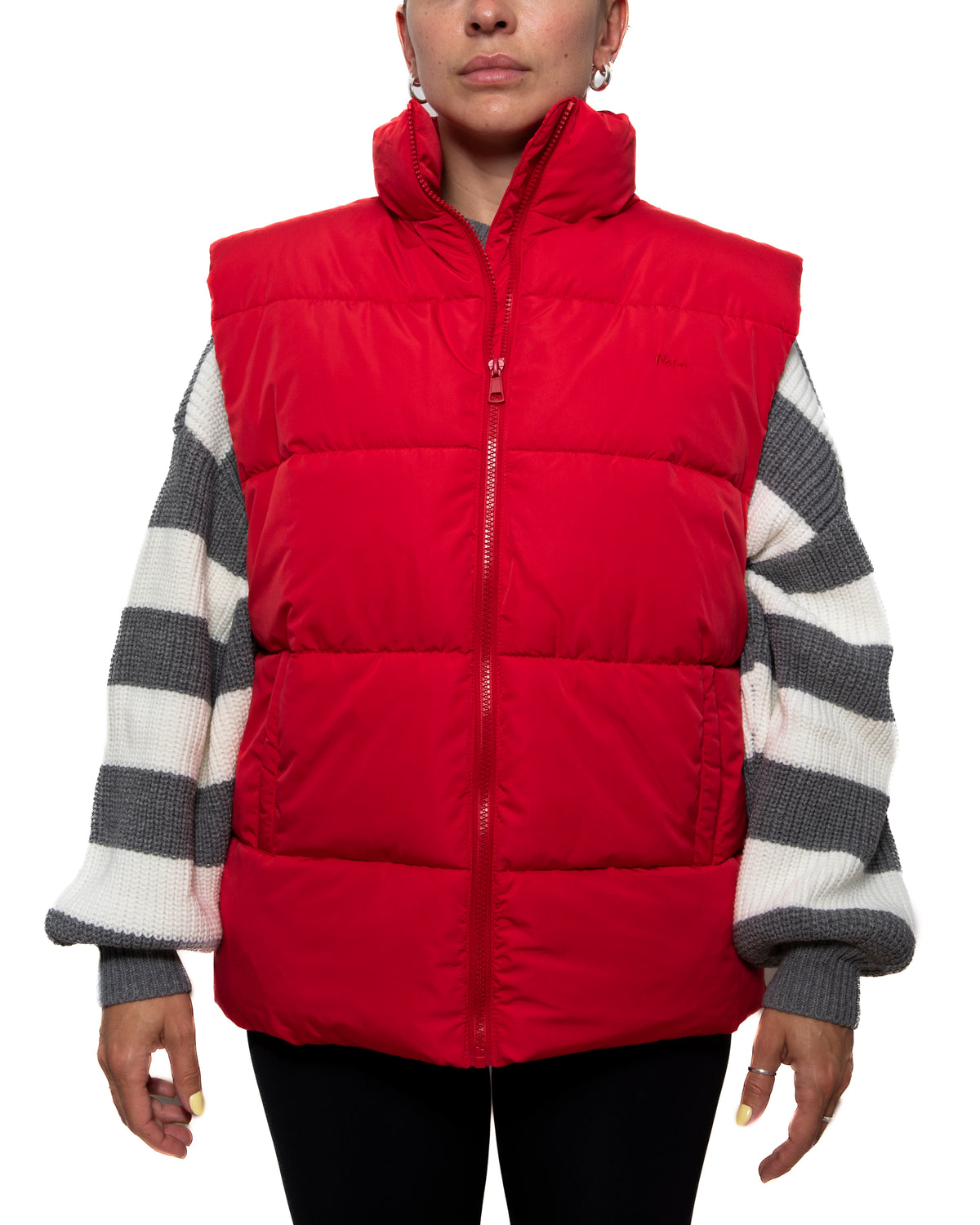 Veste Sans Manche Matelassée Rouge