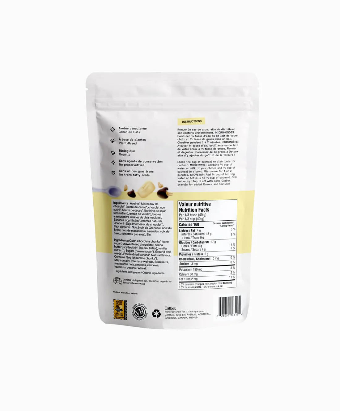 Gruau Banane & Chocolat Noir