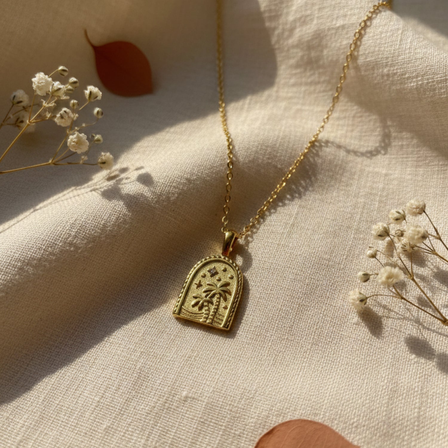 Collier Palmera Or