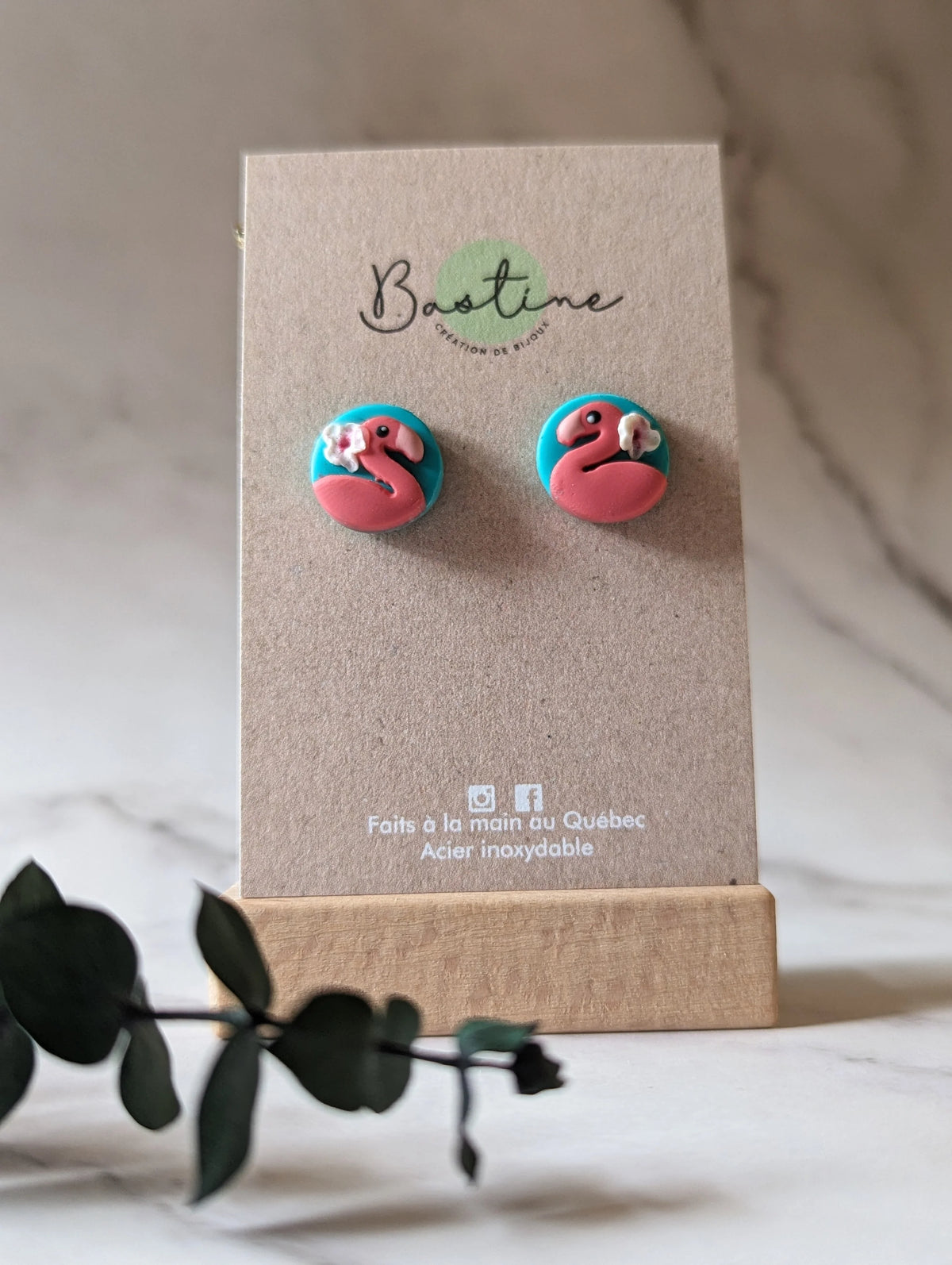 Studs Flamants Rose