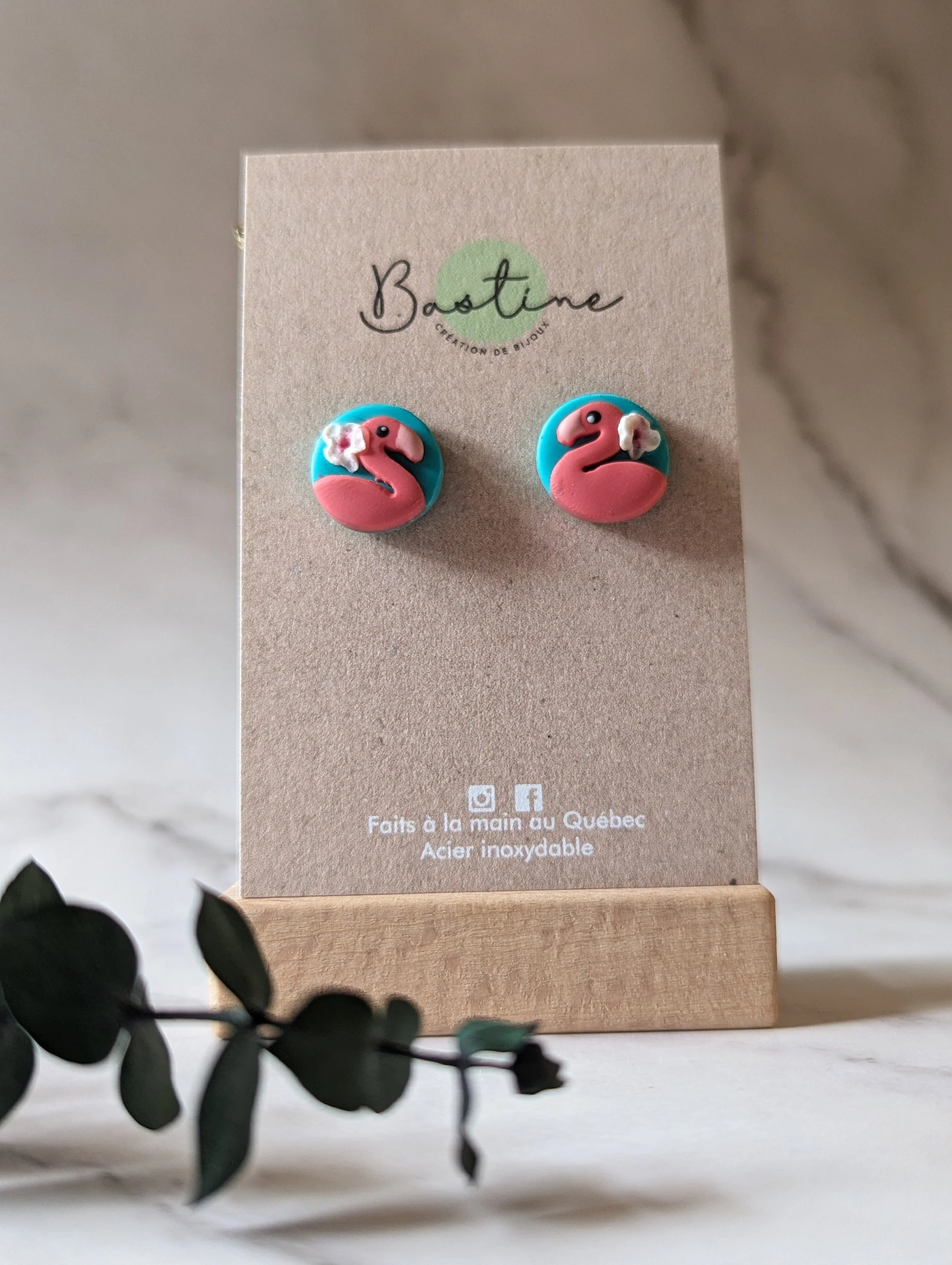 Studs Flamants Rose