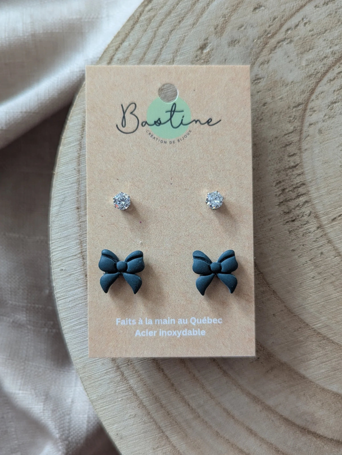 Duo Boucles Vertes Et Zircons