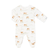 Pyjama En Modal Crème À Imprimé De Vaches