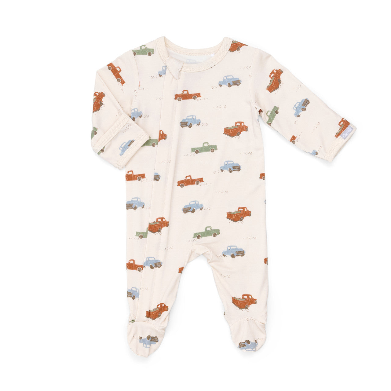 Pyjama En Modal Whisper À Imprimé De Camions Avec Pieds