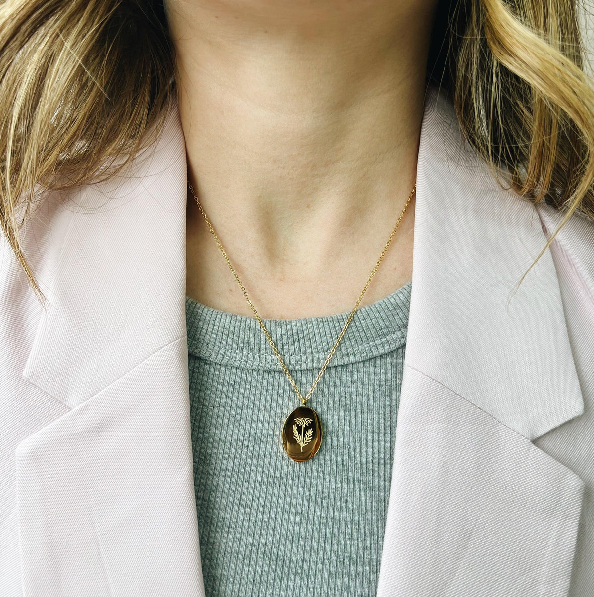 Collier Fleurs De Naissance Or - Avril