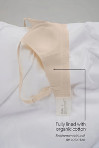 Soutien-Gorge Coton Biologique Côtelé Beige