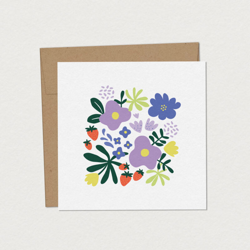 Carte De Souhaits Fleurs Explosion Printanière