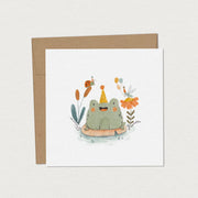 Carte De Fête Pour Enfant Grenouille Festive