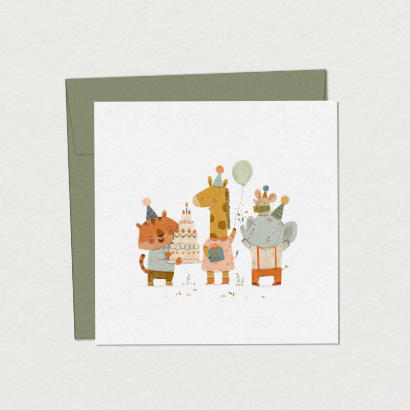 Carte De Fête Pour Enfant Savane