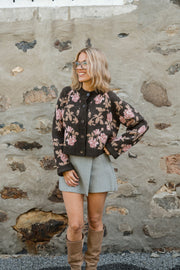 Cardigan Katherine Cacao Fleuri